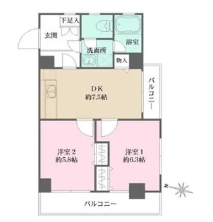エヴァンテ西池袋【2階】の間取り