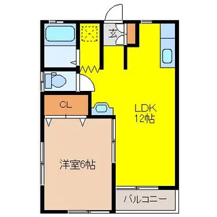 メゾンドサンセールM【2階】の間取り