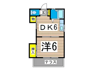 おもと荘【1階】の間取り