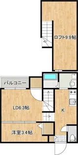 コアスクエアII【1階】の間取り
