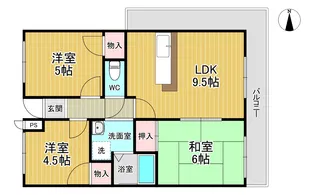 ライフレジェンド扇町【3階】の間取り