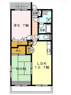 レジデンス原田【4階】の間取り