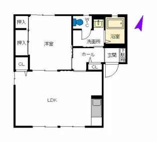フレグランス上如水【1階】の間取り