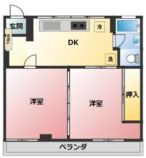 カサブランカビル【4階】の間取り