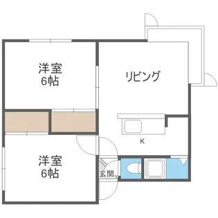 プラザ伏古【2階】の間取り