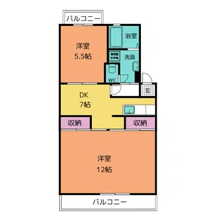 オレンジコート【1階】の間取り