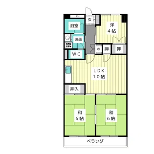 ハイツ団【3階】の間取り