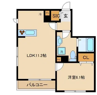 S.FLAT V【1階】の間取り