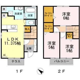 フィオーレII【1階】の間取り