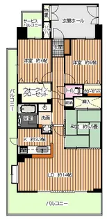 クレストグランディオ武蔵野【5階】の間取り