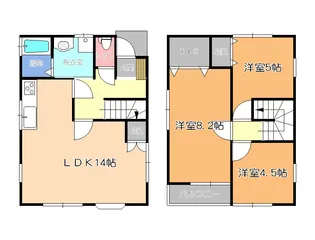 栃木県宇都宮市岩曽町【一戸建】の間取り