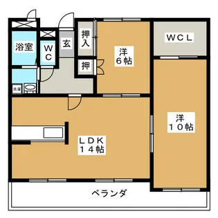 ヴィラ・ハピネス【4階】の間取り