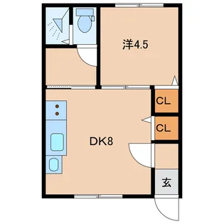 コーポ桂【1階】の間取り