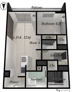 山形県山形市相生町【マンション】の間取り