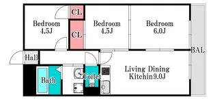 カウル十日市【10階】の間取り