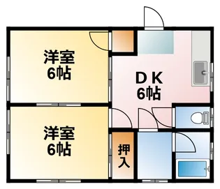 千葉県大網白里市清名幸谷【アパート】の間取り