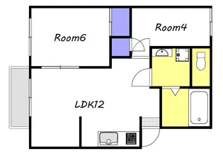 コーポ朝日A棟【1階】の間取り