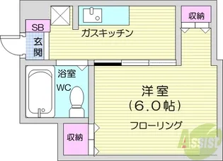 ベルソーレ北目町【7階】の間取り