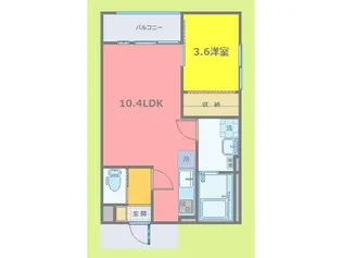 レガルバ久須志【3階】の間取り