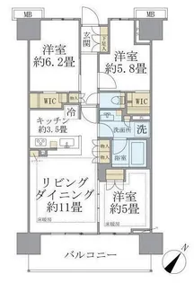 埼玉県さいたま市南区南本町1【マンション】の間取り