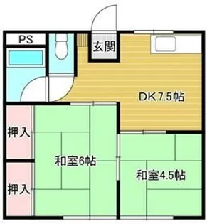 秋本コーポ【1階】の間取り