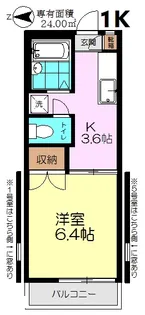 ヴェルジュ国立【1階】の間取り