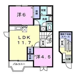 シュベリュール【2階】の間取り
