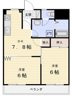 メゾンソレイユ【6階】の間取り