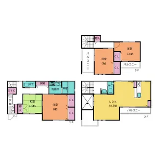 愛知県名古屋市千種区竹越1【一戸建】の間取り