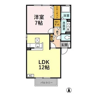 スクウェア ヒル E【1階】の間取り