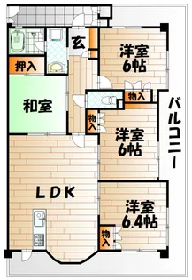 アーティックスエグゼ足原【5階】の間取り