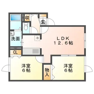 ビューフォート弐番館【1階】の間取り