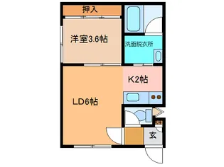 文教荘2【2階】の間取り