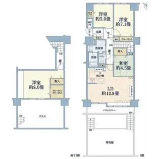 ダイアパレス月寒中央通【1階】の間取り