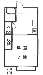 シティハイムスズキ【2階】の間取り