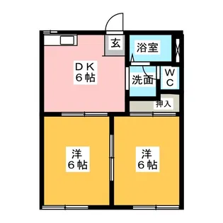 タウニィ長岡みなみ【1階】の間取り