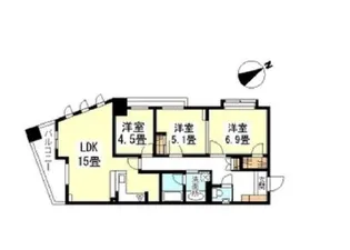 THEパームス代々木上原コスモテラス【2階】の間取り