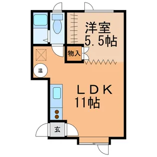 ノースハイムB【1階】の間取り