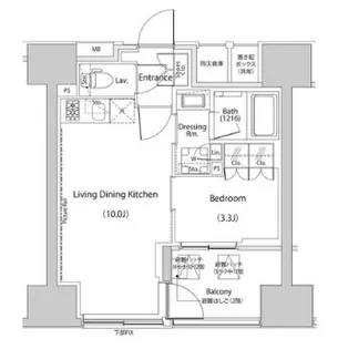 東京都中央区日本橋久松町【マンション】の間取り
