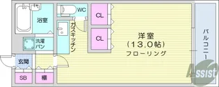 メゾンブランシュ1号館【3階】の間取り