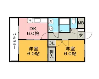 福岡県久留米市宮ノ陣4【マンション】の間取り