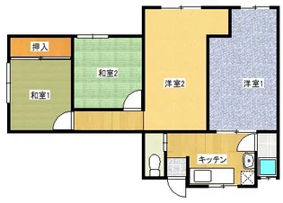 奈良県香芝市穴虫【アパート】の間取り
