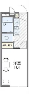 レオパレスルミエールエスト【1階】の間取り