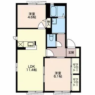 サンセールY&S B【1階】の間取り