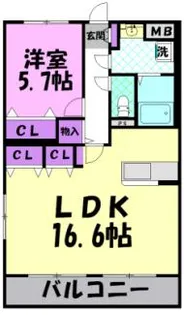 林マンションF【3階】の間取り