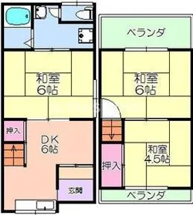 大阪府大阪市東住吉区公園南矢田4【一戸建】の間取り