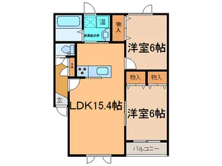 2LDKの間取り画像