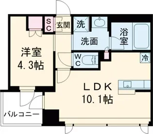 クレストコート旗の台【2階】の間取り