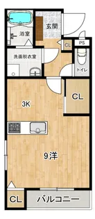 リベルテ松瀬【1階】の間取り