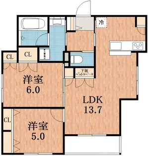 大阪府大阪市平野区加美正覚寺1【マンション】の間取り